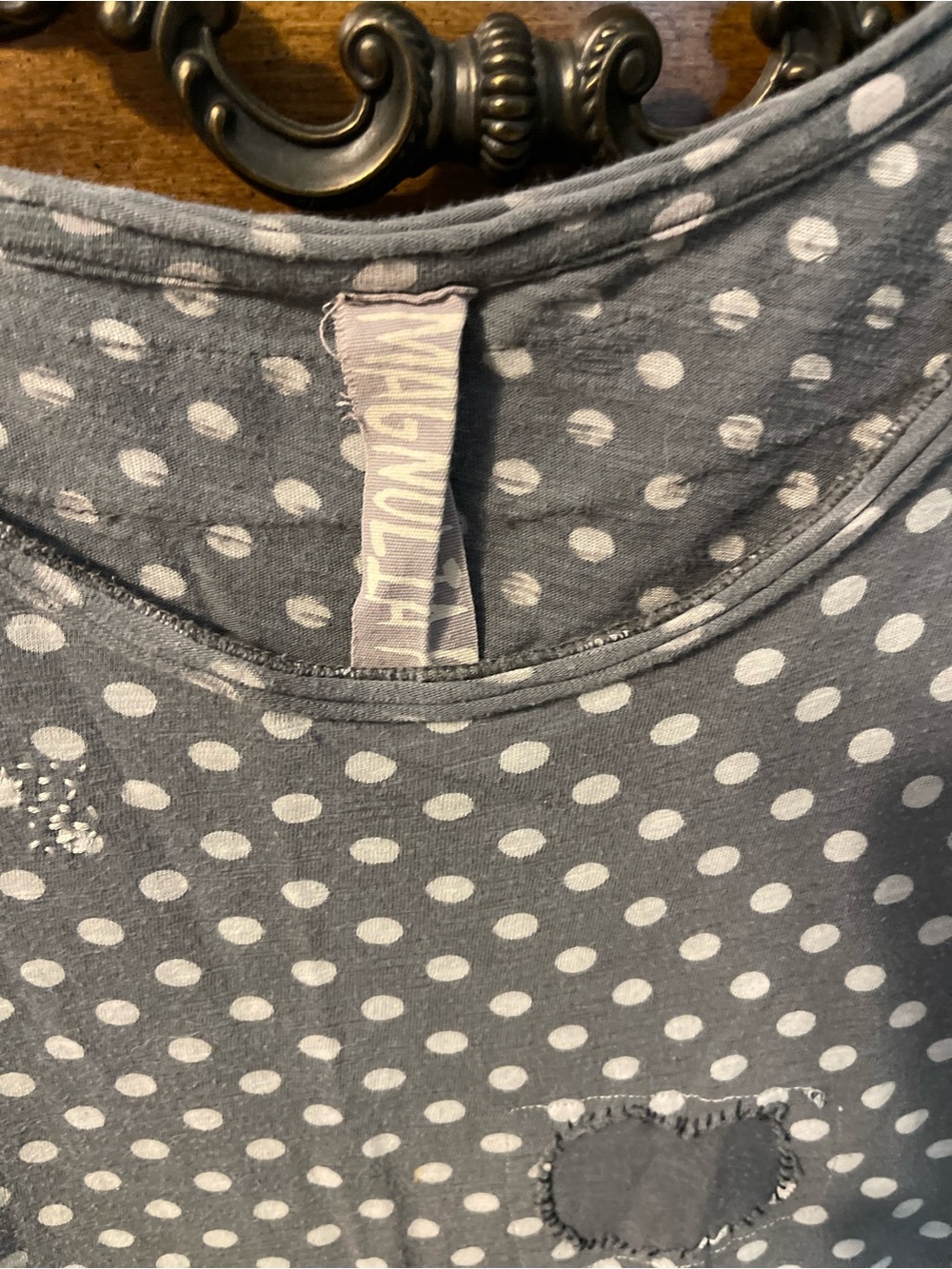 Magnolia Pearl Gray Polka Dot Long Sleeve Tunic - Picture 2 of 5